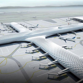 Porcelana Estructuras de encargo de la tela y edificios ligeros de acero del hangar de los terminales y de los aviones de aeropuerto proveedor