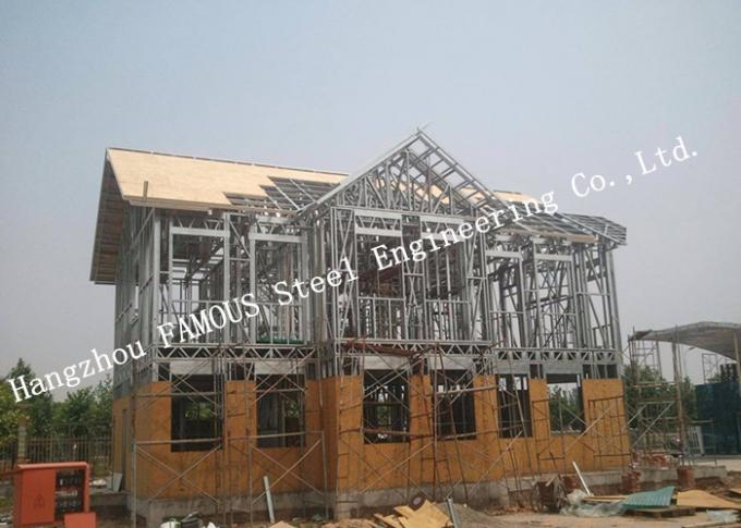 Edificio pre dirigido de lujo modificado para requisitos particulares de la casa de acero prefabricada del chalet 0